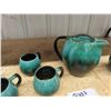 Image 3 : 9pcs Blue Mountain Pottery; Urn, Coffee/ Tea Server, 4 Cups, 3 Creamers