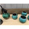 Image 4 : 9pcs Blue Mountain Pottery; Urn, Coffee/ Tea Server, 4 Cups, 3 Creamers