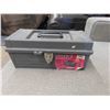 Image 5 : Plastic Tool Box with Screwdrivers, Hammer, Crescent Wrench, Electric Parts