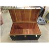 Image 5 : Vintage Cedar Lined Travel Trunk 19.5" x 19.5" x 35" 