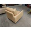 Image 4 : Nice Cream Colored Arm Chair - Leather?? With Letter 'U' at End