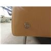 Image 5 : Nice Cream Colored Arm Chair - Leather?? With Letter 'U' at End