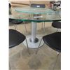 Image 2 : Glass Top Table with Inner Spinning Section + Pedestal Base 29.5" x 51" -