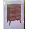 Image 4 : Prepae Model DDBR 1404-1 Mid Century Modern 4 Drawer Chest - Drifted Grey