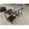 Image 2 : Pair of Metal 2 Tier Tables 18" x 19.5" x 26" 