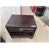 Image 2 : Pair of Solid Wood End Tables - 1 Drawer + Shelf 19.5" x 22" x 26" 