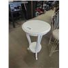 Image 4 : Metal Chair with Cushioned Seat, Cane Seat Wood Chair, Small Table/ Plant 