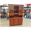 Image 1 : 2 pc China Cabinet + Hutch - Lights Up 17" x 51.5" x 77" 