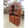 Image 2 : 2 pc China Cabinet + Hutch - Lights Up 17" x 51.5" x 77" 