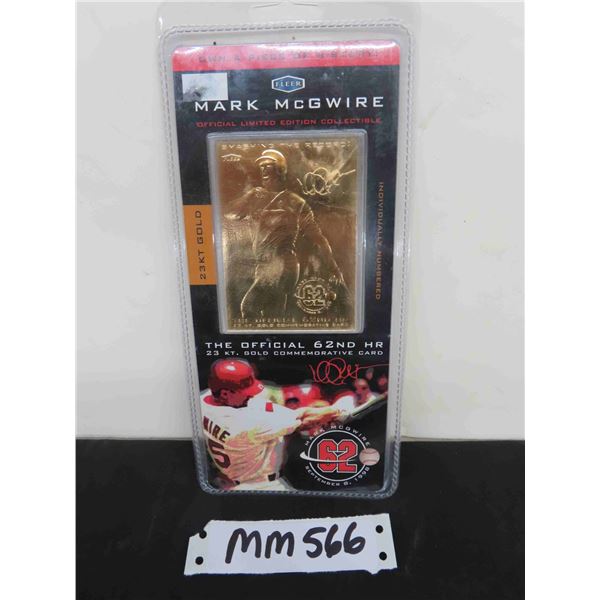 Mark McGuire 23KT Gold Card - Sealed