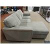 Image 2 : Microsuede Cough with Ottoman - Grey 84" Wide