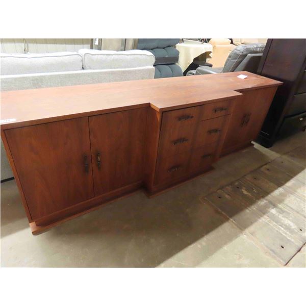 Massive + Heavy Teak?? Credenza 22  at Deepest 30  x 96  