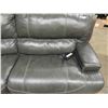 Image 2 : Very Plush Leather Like Couch with Power Recline at Both Ends - Includes Power