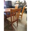 Image 5 : Solid Oak Round Dinner Table 31" x 48" with (1) 18" Leaf - Shel Style Pedestal & 