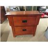 Image 1 : 2 Drawer Solid Wood Night Table 16" x 26" x 30" 