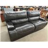 Image 1 : Very Plush Leather Like Couch with Power Recline at Both Ends - Includes