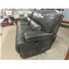 Image 3 : Very Plush Leather Like Couch with Power Recline at Both Ends - Includes