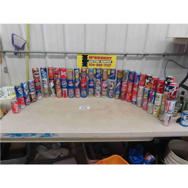 Very Large Assortment Pop Tins, Beer Tins, Pop Bottles, Beer Bottles - 1980's + 90's