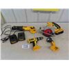 Image 1 : DeWalt 18V Cordless Tools; Circular Saw, Reciprocating Saw, 1/2" Drill, Flashlight,