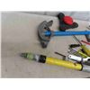 Image 4 : Odds n Ends of Tools; Pipe Bender, Screwdriver, Extension Handle, Wooden Drawer Pulls