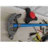 Image 5 : Odds n Ends of Tools; Pipe Bender, Screwdriver, Extension Handle, Wooden Drawer Pulls