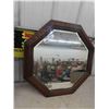 Image 4 : 2 Mirrors ; 1 Wrouhgt Iron Design 18" x 32" + 1 Wooden Oak? Framed 25.5" Wide