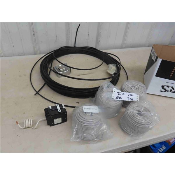 Optical Cable + 50 Amp Breaker, Network Cable