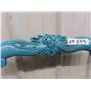 Image 3 : Blue Painted Arm Chair with Embroidered Seat