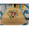 Image 4 : Blue Painted Arm Chair with Embroidered Seat