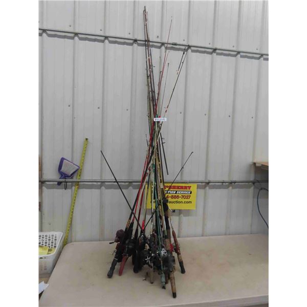 16-20 Fishing Rods + Reels 