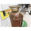 Image 3 : Vintage Imperial Copper Fire Extinguisher with Brass Tag & Porcelain Light Shade 16" Wide