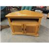 Image 1 : Corner T.V. Cabinet in Mission Oak.  Very well made.  It is 34.5”at front x 25”  front 