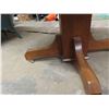Image 4 : Vintage Antique Mission Oak round table 44” wide. In some areas it does show its 