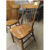 Image 2 : Two antique vintage kitchen chairs. Looks like they are made of elm. My parents