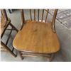 Image 4 : Two antique vintage kitchen chairs. Looks like they are made of elm. My parents