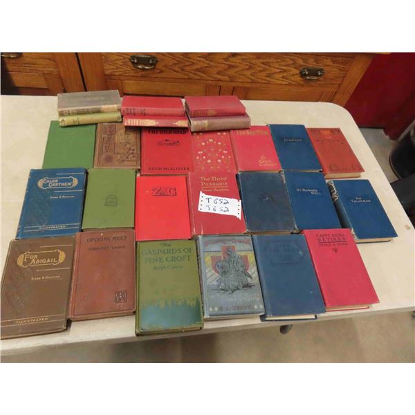  Vintage antique books- Box of 26.  They look great on your shelf and contain many good reads.  