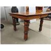 Image 3 : Vintage Antique Large Oak Dining Table at least 100 years old. Refinished but still does 