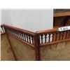 Image 3 : Vintage Antique Small Room Divider with Arts & crafts fabric.  48”x54”  The upholstery