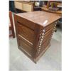 Image 2 : Vintage Antique Mission Oak File Type Cabinet.  It has 12 pull out drawers each 2” 