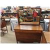 Image 1 : Large Vintage Antique Mission Oak Dresser with 4 drawers. It is almost 42” wide.  It