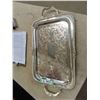 Image 1 : Vintage Antique Silver Tray in very good condition for its age.  It shines up really well. 