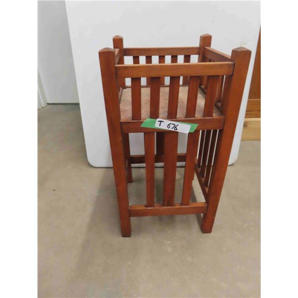 Vintage Mission Style Plant Stand -original condition, about 12” square x about 24” tall.