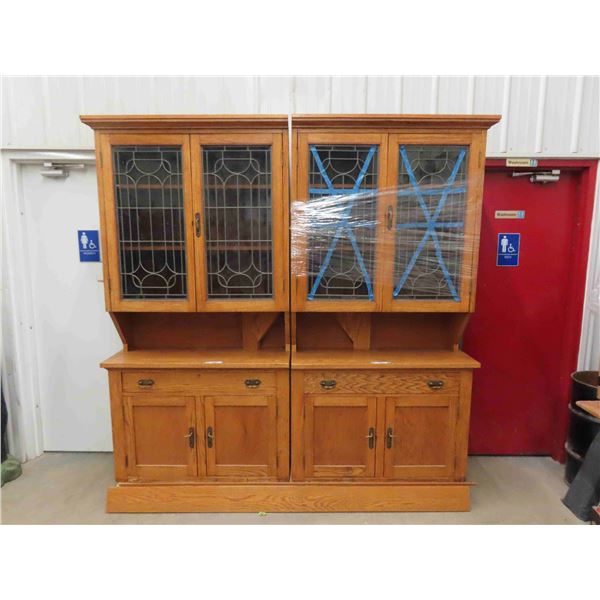  WOW! A Huge Oak Library Cabinet that was taken out of a house being torn down