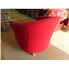 Image 3 : Modern Red Upholstered Arm Chair