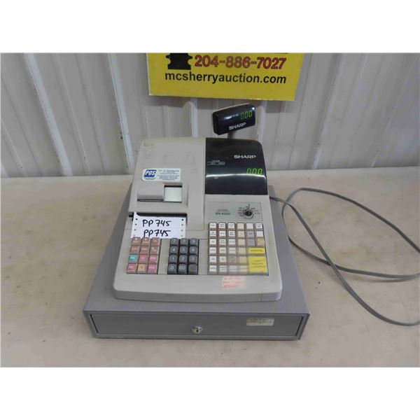 Sharp Model ERA320 Cash Register with Key - Powers Up 