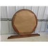 Image 5 : Round Vanity Bevelled Mirror with Wood Stand 30'' Diameter