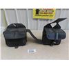 Image 1 : Pair of Black Leather Saddle Bags - All American Rider