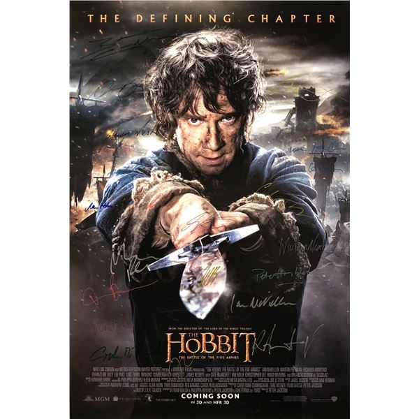 Signed Hobbit Poster Ian McKellen Martin Freeman