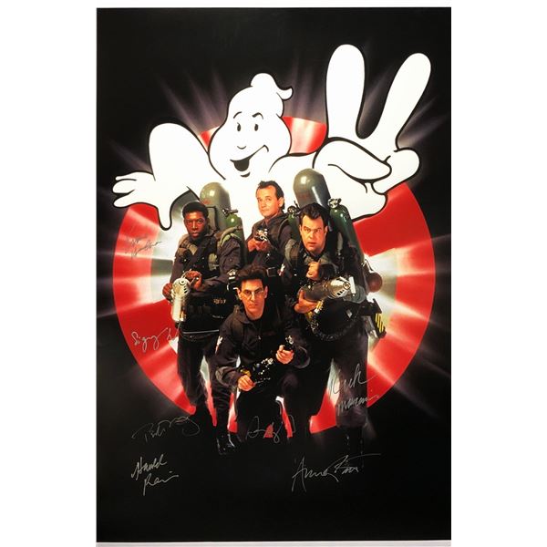 Signed Ghostbuster Poster Bill Murray Dan Aykroyd