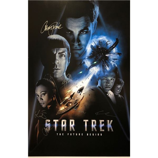 Signed Star Trek Future Begins Poster Chris Pine